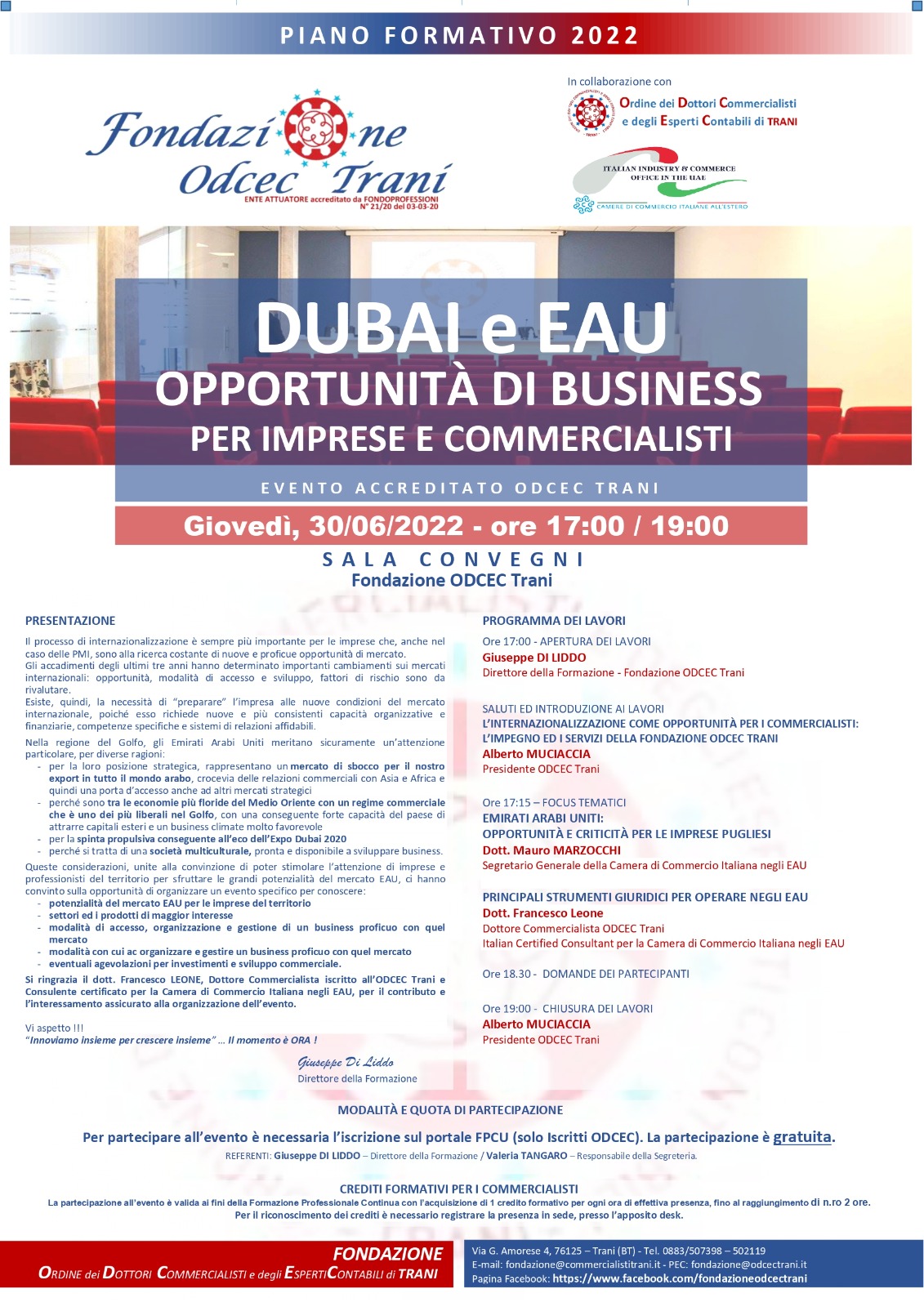 DUBAI E EAU – Opportunità di business per imprese e commercialisti